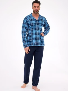 Cornette pyžamo 114/82 long/r M-2XL pánske pyžamo na zips