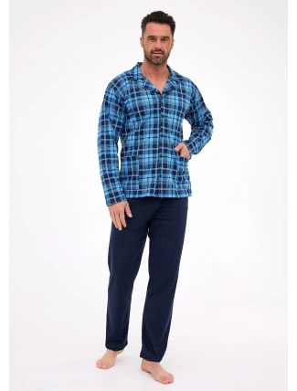 Cornette pyžamo 114/82 long/r M-2XL pánske pyžamo na zips