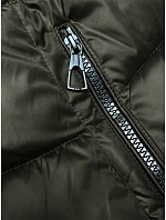 Dámska obojstranná zimná bunda s kapucňou khaki-béžová (B8202-11046) Dámska obojstranná zimná bunda s kapucňou khaki-béžová (B8202-11046)