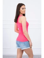 Rebrovaná blúza s ružovým neónom