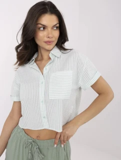 Košeľa NM KS KA 01148.50P bielo zelená