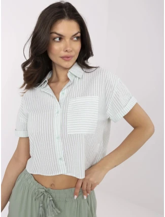 Košeľa NM KS KA 01148.50P bielo zelená