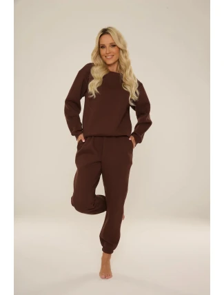 Dámske tepláky 812 Indigo Dark brown chocolate - De Lafense