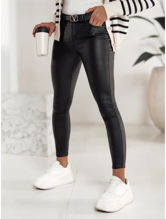 Dámske voskované nohavice FEMINERO black FashionStreet UY2220