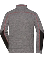 Daiber JN 1818 Pánska pletená fleecová bunda 02.1818 carbon melange/čierna/červená Daiber JN 1818 Pánska pletená fleecová bunda 02.1818 carbon melange/čierna/červená