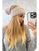 Fleecová čiapka Justyna K253 light beige Fleecová čiapka Justyna K253 light beige