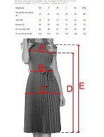 311-21 LILA Klasické plisované šaty s krátkymi rukávmi a opaskom - maslovo žlté