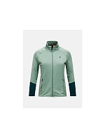 Dámska mikina PEAK PERFORMANCE W Rider Essentials Midlayer Zip Jacket, zelená farba Dámska mikina PEAK PERFORMANCE W Rider Essentials Midlayer Zip Jacket, zelená farba