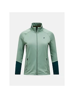 Dámska mikina PEAK PERFORMANCE W Rider Essentials Midlayer Zip Jacket, zelená farba