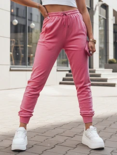 Dámske velúrové ružové tepláky FashionStreet UY2839