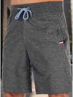 Pánske tmavosivé teplákové šortky FashionStreet SX2484 Pánske tmavosivé teplákové šortky FashionStreet SX2484