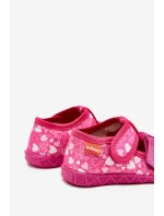 Kapcie Milami Dziecięce Na Rzepy W Serduszka Różowe Reathiana