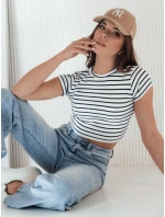 Dámske pruhované tričko LUNA ROSE white FashionStreet RY2258 Dámske pruhované tričko LUNA ROSE white FashionStreet RY2258