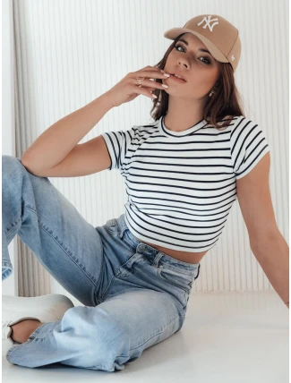 Dámske pruhované tričko LUNA ROSE white FashionStreet RY2258 Dámske pruhované tričko LUNA ROSE white FashionStreet RY2258