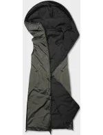 Čierna-khaki dlhá dámska obojstranná vesta (B8137-1) Čierna-khaki dlhá dámska obojstranná vesta (B8137-1)