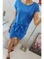 Šaty s obálkou dole chrpovo modré