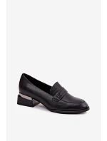 Dámské polobotky na klocku Vinceza 58625 Černé