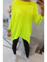 Mikina s potlačou kolesa žltá neónová