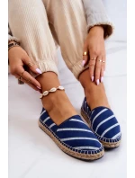 Damskie Klasyczne Espadryle Big Star JJ274960 Granatowe