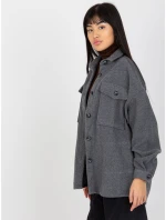 Košeľa DN KS 4005.99P tmavo šedá