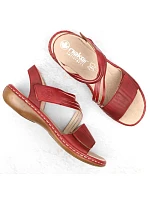 Pohodlné kožené sandále Rieker W RKR685 red