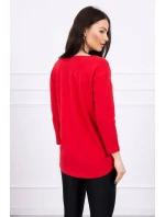 Blúzka s potlačou Tide červená