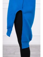 Zateplená blúzka s bočnými rázporkami nevädzovo modrá Zateplená blúzka s bočnými rázporkami nevädzovo modrá