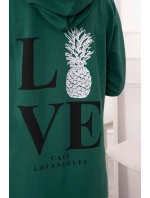 Svetlo zelená bunda s potlačou