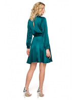 K157 Rozšírené mini šaty - zelené