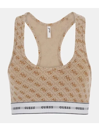 Dámska podprsenka bralettka O97C01KBOE1 - P13W béžová s potlačou - Guess Dámska podprsenka bralettka O97C01KBOE1 - P13W béžová s potlačou - Guess
