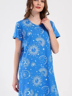 Dámske domáce šaty s krátkym rukávom Moon