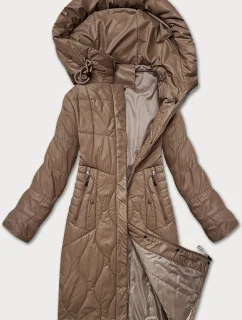Hnedá dámska prešívaná bunda S'West (B8302-14)