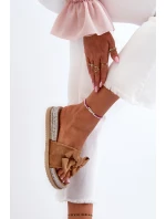 Damskie Klapki Na Platformie Z Kokardą Camel Aflia