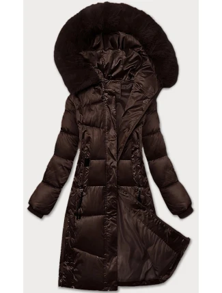 Zimná plus size prešívaná bunda s kapucňou S'west chocolate (B8267-14) Zimná plus size prešívaná bunda s kapucňou S'west chocolate (B8267-14)