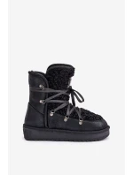 Śniegowce Na Platformie Wegańskie D.Franklin DFSH370004 Czarne