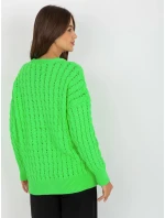 Dámsky sveter LC SW 8036 fluo zelený Dámsky sveter LC SW 8036 fluo zelený