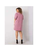 Špinavoružové plus size šaty z bavlny (RV-SK-6319.65)