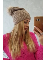 Sandra K210 tmavo béžová fleecová čiapka