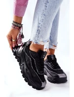 Damskie Sportowe Buty Cross Jeans II2R4018C Czarne