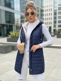 Dámska tmavomodrá vesta MELANI FashionStreet TY3415