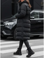 Dámska zimná dlhá prešívaná bunda FABWARM čierna FashionStreet TY4620 Dámska zimná dlhá prešívaná bunda FABWARM čierna FashionStreet TY4620