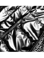 Obojstranná čierna dámska bunda s kapucňou (B9793-1)