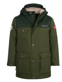 Trollkids Detská zimná bunda Kids Gudvangen Bunda nepremokavá detská zelená (354-322)
