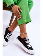 Damskie Materiałowe Tenisówki Cross Jeans LL2R4044 Czarne