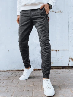 Pánske tmavosivé tepláky FashionStreet UX4271