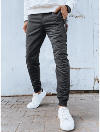 Pánske tmavosivé tepláky FashionStreet UX4271 Pánske tmavosivé tepláky FashionStreet UX4271