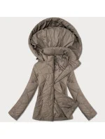 Dámska tenká prešívaná bunda s kapucňou J Style béžová (16M9250-62)