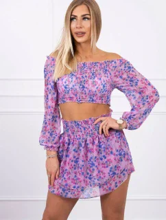 Fialová kvetinová sada