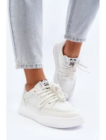 Damskie Sneakersy Eko Skórzane Białe Avanalis