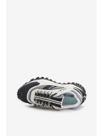 Skórzane Sneakersy Damskie Na Platformie Big Star OO274A220 HI-POLY SYSTEM Biało-Czarne